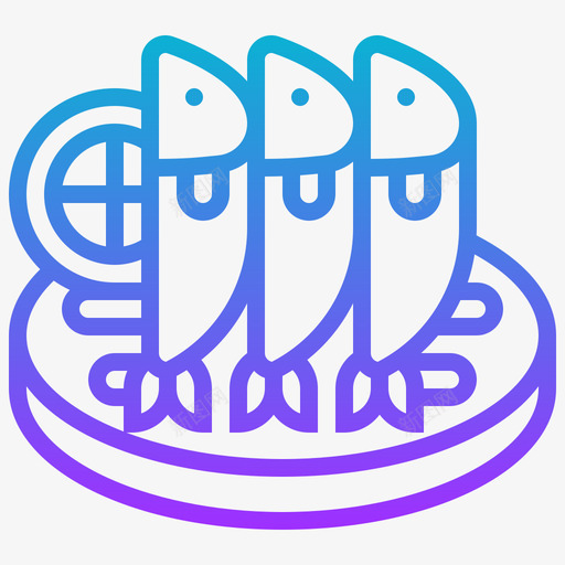 沙丁鱼海鲜9梯度图标svg_新图网 https://ixintu.com 梯度 沙丁鱼 海鲜