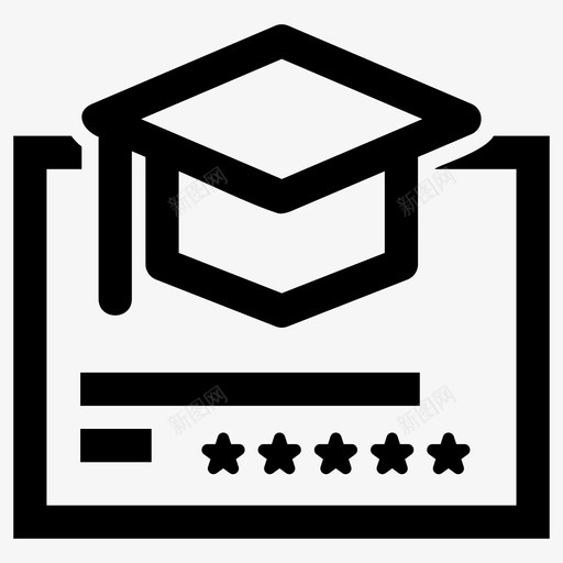 学位成就成就证书图标svg_新图网 https://ixintu.com 卷轴 学位 成就 文凭 证书