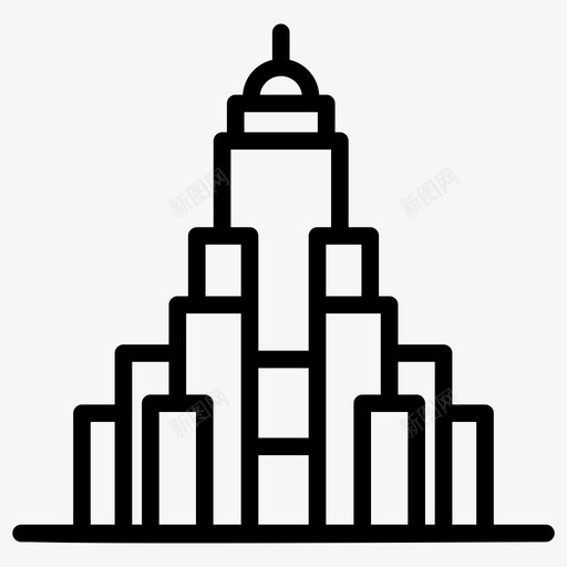 帝国大厦帝国摩天大楼纽约地标图标svg_新图网 https://ixintu.com 图标 地标 大厦 大学 帝国 摩天大楼 曼哈顿 纽约