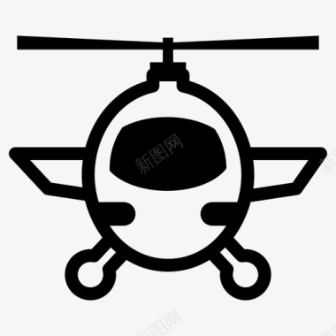 直升机飞机天空图标图标