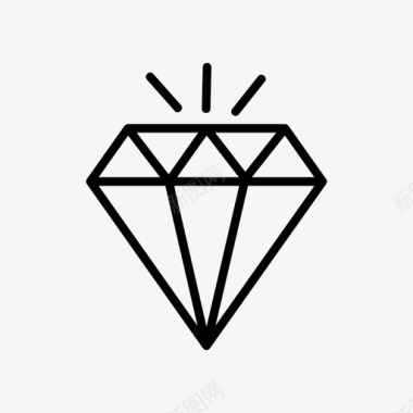 钻石商业和金融时尚图标图标