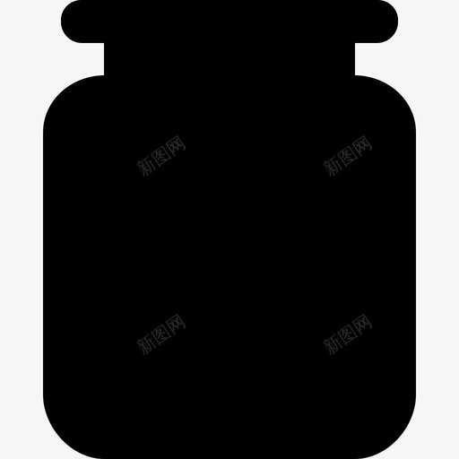 罐子容器玻璃图标svg_新图网 https://ixintu.com 孕妇 容器 泥瓦匠 玻璃 罐子 零件 黑色