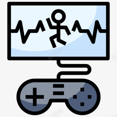 电子游戏edm6线性颜色图标图标