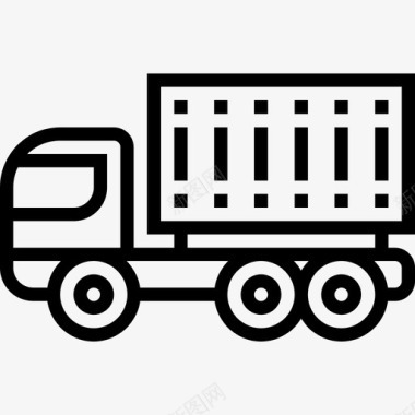 货车运输车辆3辆直线型图标图标