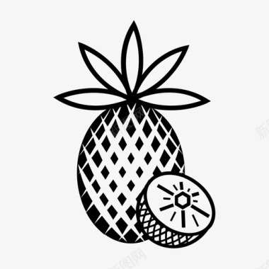 菠萝食物水果图标图标