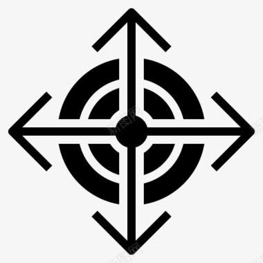 方向导航地图填充图标图标