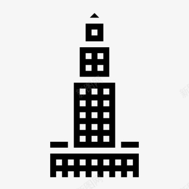 塔楼建筑酒店图标图标