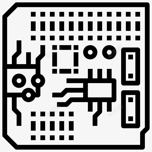 Pcb电子元件2线性图标svg_新图网 https://ixintu.com Pcb 电子元件 线性