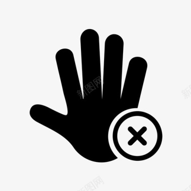 停止手阻挡手指图标图标