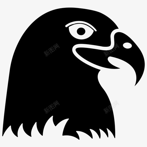 乌鸦鸟黑鸟图标svg_新图网 https://ixintu.com 乌鸦 凯尔特 动物 图标 字形 鸟黑