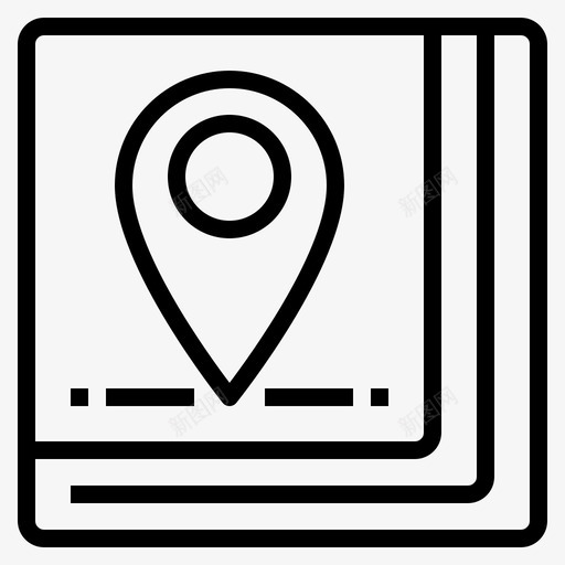 书籍位置地图图标svg_新图网 https://ixintu.com 书籍 位置 地图 大纲 导航 旅行 路线