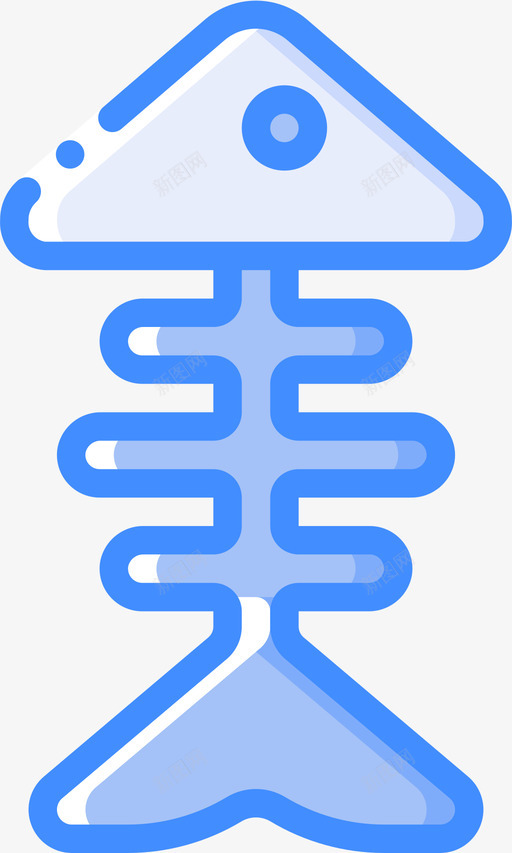 骨头垃圾6蓝色图标svg_新图网 https://ixintu.com 垃圾 蓝色 骨头