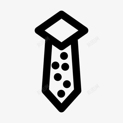 领带商务服装图标svg_新图网 https://ixintu.com 商务 时尚 服装 穿着 领带