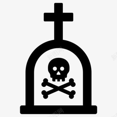 死亡骨头坟墓图标图标