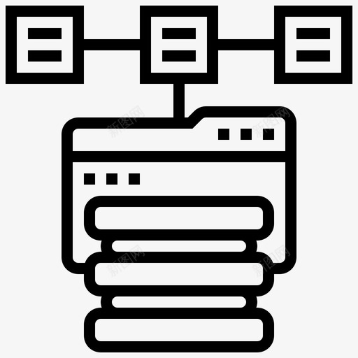 分布式大数据47线性图标svg_新图网 https://ixintu.com 分布式 大数 数据 数据线 线性