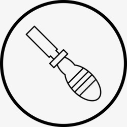 木头线图凿子雕刻木头图标高清图片