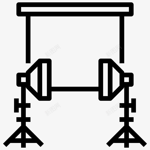 工作室照明视频制作23线性图标svg_新图网 https://ixintu.com 工作室 照明 线性 视频制作