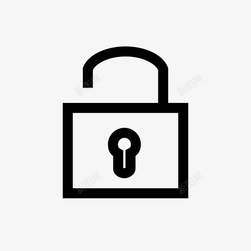 解锁挂锁安全图标svg_新图网 https://ixintu.com 安全 挂锁 解锁