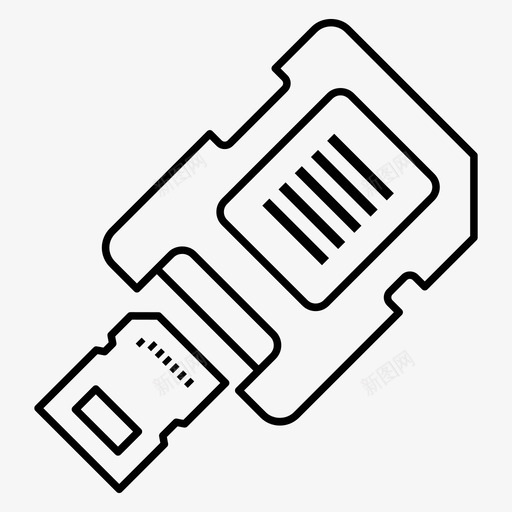 sd适配器卡适配器数据组件图标svg_新图网 https://ixintu.com sd 图标 存储 数据 硬件 线图 组件 芯片 计算机 适配器