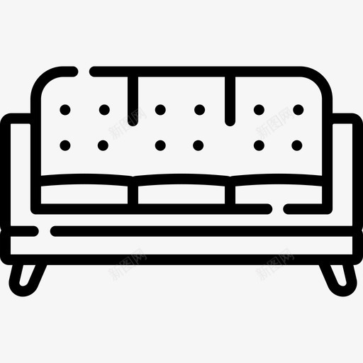 沙发家具49线性图标svg_新图网 https://ixintu.com 家具 沙发 线性