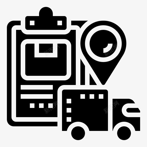 物流配送卡车物流服务图标svg_新图网 https://ixintu.com 卡车 物流服务 物流配送