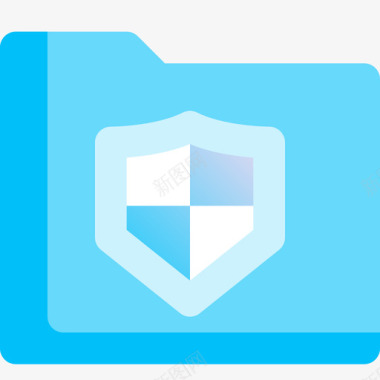 文件夹网络安全35蓝色图标图标