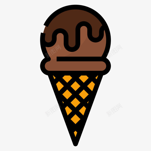冰淇淋冰淇淋35线性颜色图标svg_新图网 https://ixintu.com 冰淇淋 线性 颜色