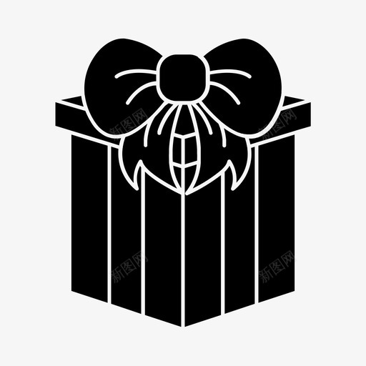 有丝带的盒子圣诞铃铛图标svg_新图网 https://ixintu.com 丝带 圣诞 圣诞快乐 圣诞老人 盒子 铃铛