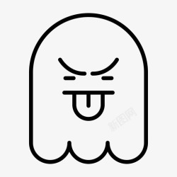 嘘声鬼魂愤怒嘘声图标高清图片