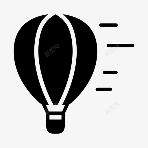 热气球热空气运输图标svg_新图网 https://ixintu.com 固体 旅行 热气球 空气 运输