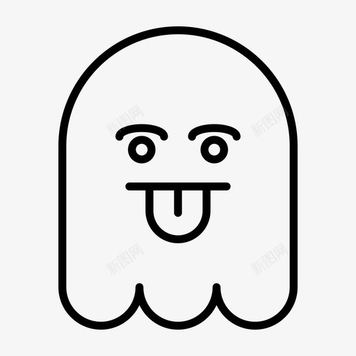 鬼嘘厚脸皮图标svg_新图网 https://ixintu.com 1行 万圣节 厚脸皮 表情