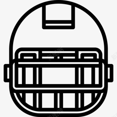 头盔美式足球30直线型图标图标