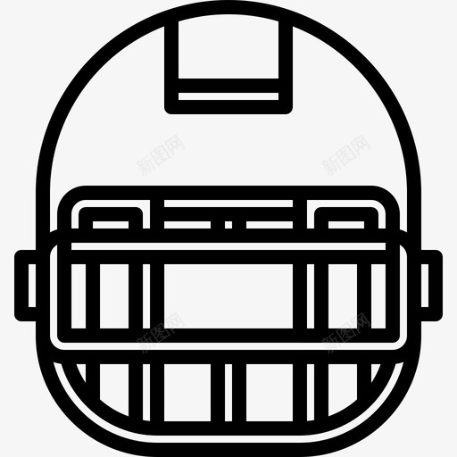 头盔美式足球30直线型图标svg_新图网 https://ixintu.com 头盔 直线 线型 美式 足球