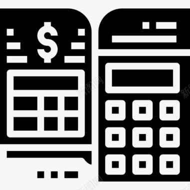 计算器会计和财务4扎实图标图标
