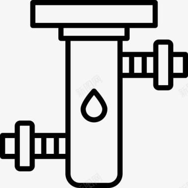 滤水器水管工40线性图标图标