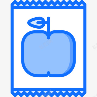苹果零食3蓝色图标图标