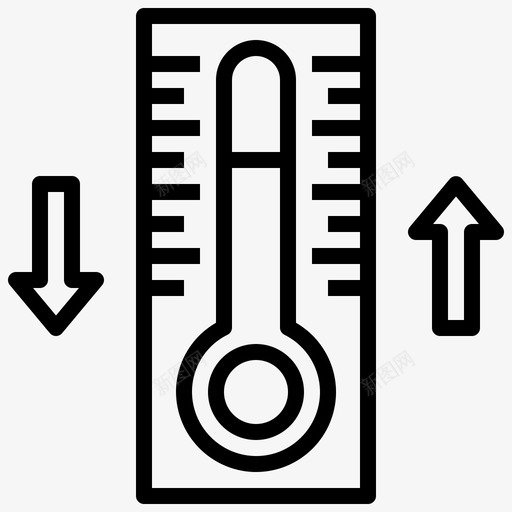 温度计摄氏度华氏度图标svg_新图网 https://ixintu.com 华氏 天气 实验室 摄氏度 温度计 炎热