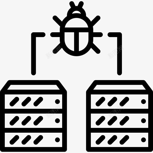服务器数据保护31线性图标svg_新图网 https://ixintu.com 保护 数据 服务器 线性
