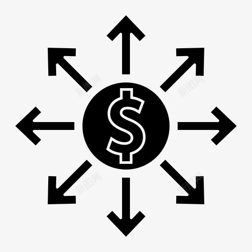 收入业务公司业务字形图标svg_新图网 https://ixintu.com 业务 公司 字形 收入
