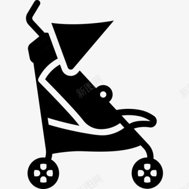 婴儿推车养育儿童2填充物图标图标