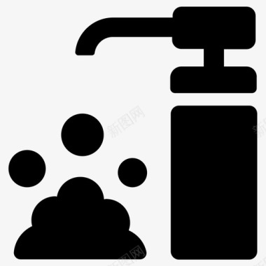 泡沫肥皂洗涤图标图标