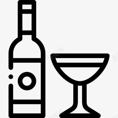 葡萄酒复活节8日直系图标图标