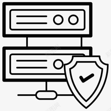 数据保护网络安全安全数据库图标图标