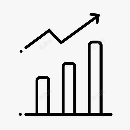 图形箭头效益图标svg_新图网 https://ixintu.com 图形 增长 效益 箭头 统计