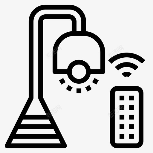 灯智能家居79线性图标svg_新图网 https://ixintu.com 智能家居 线性