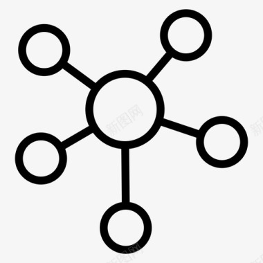 连接信息技术网络图标图标