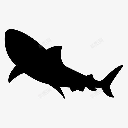 鲨鱼鱼渔夫图标svg_新图网 https://ixintu.com 海鲜 渔夫 鲨鱼