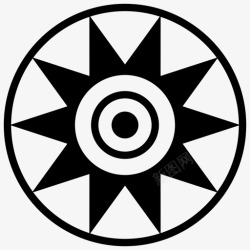 台克部落符号古代阿兹台克图标高清图片