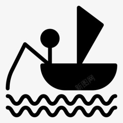 钓鱼船海洋图标图标