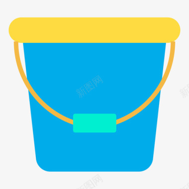 桶清洁94扁平图标图标
